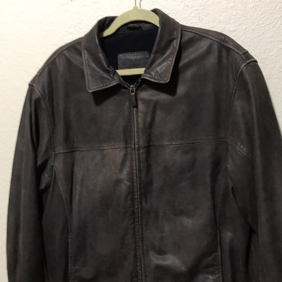 John Ashford Men's Vintage Brown Leather Bomber Jacket. Very Good Condition. - Picture 5 of 12